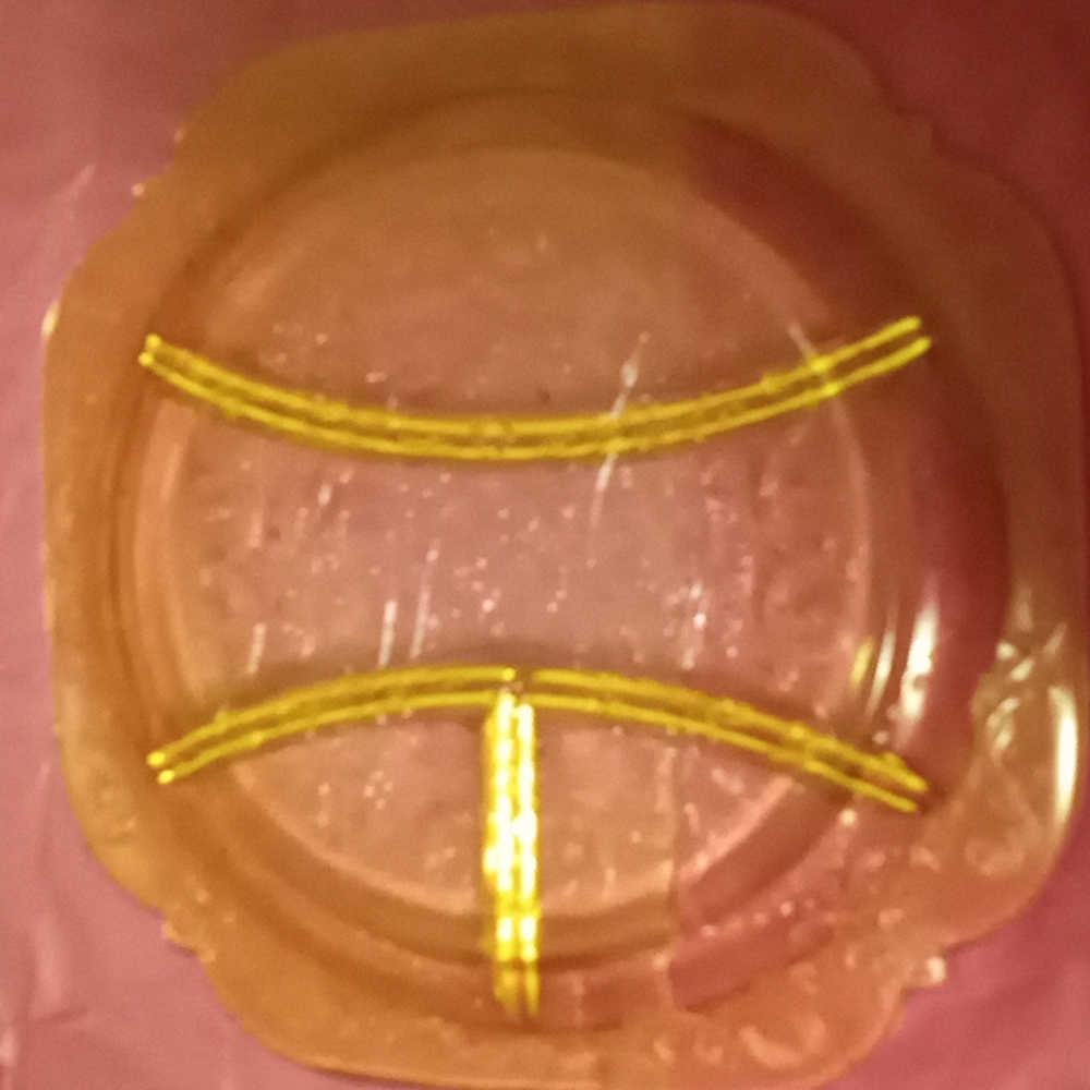 Depression Glass Plate/Plattet